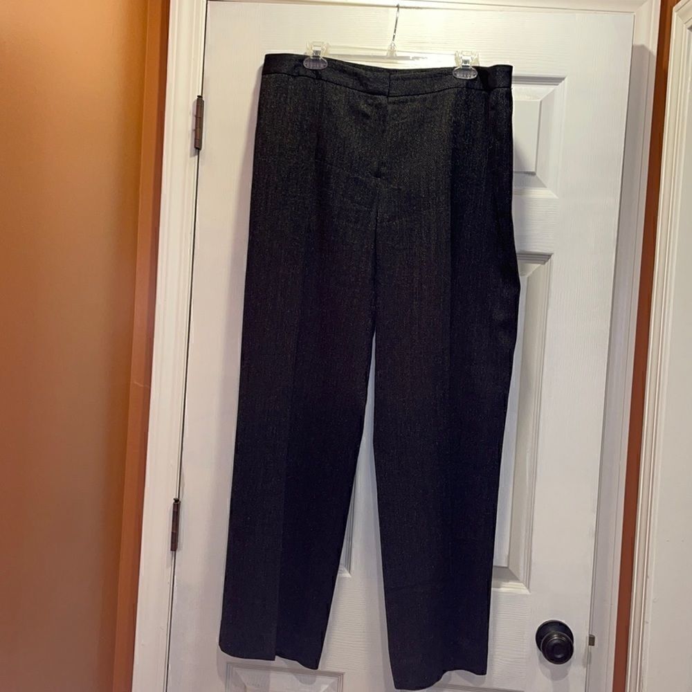 Lafayette 148 New York Black wool wide leg pants